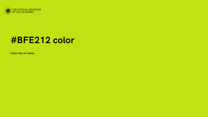 #BFE212 color image