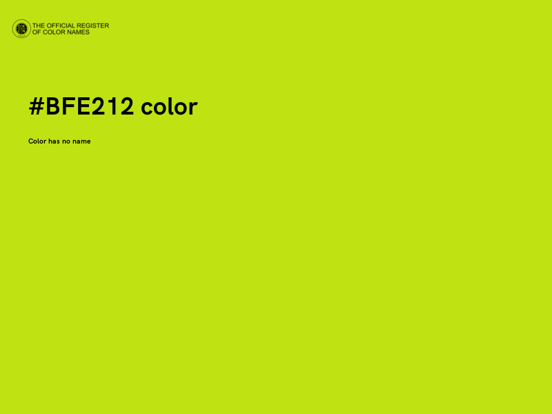 #BFE212 color image