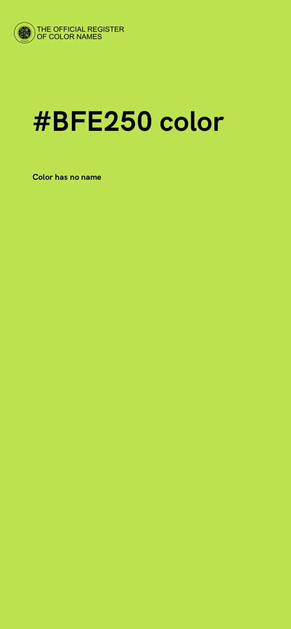 #BFE250 color image