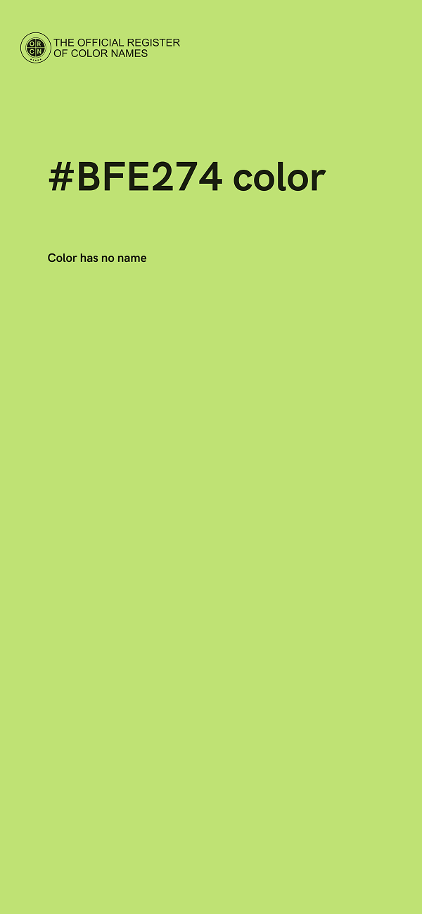 #BFE274 color image