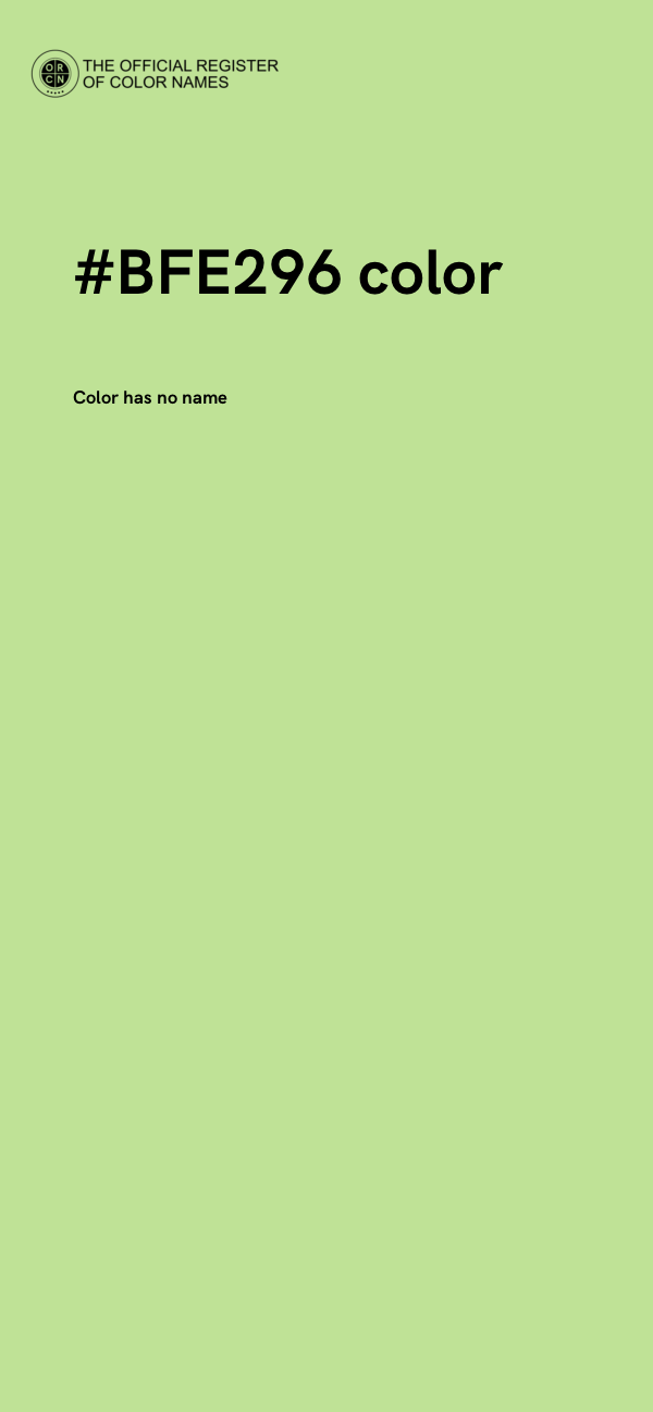 #BFE296 color image