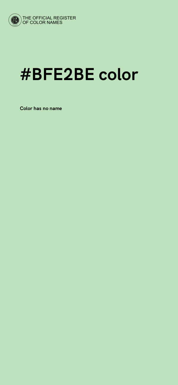 #BFE2BE color image