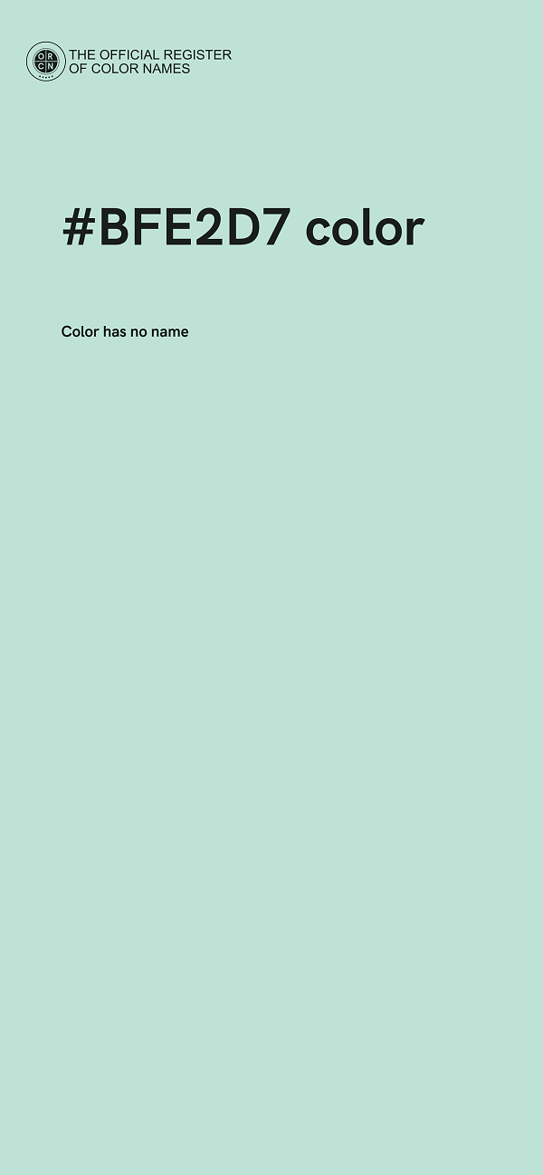 #BFE2D7 color image