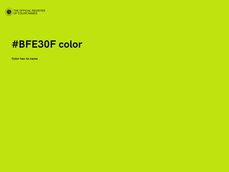 #BFE30F color image