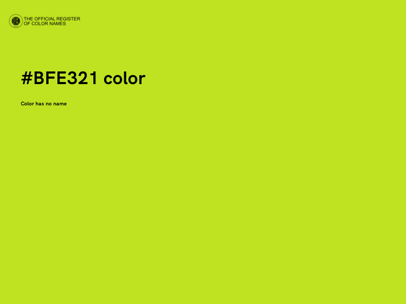 #BFE321 color image