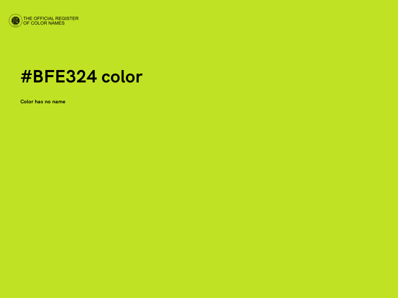 #BFE324 color image