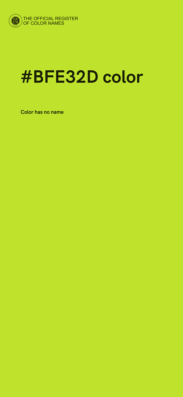 #BFE32D color image