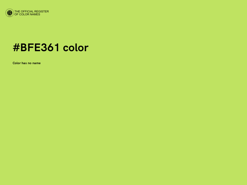 #BFE361 color image
