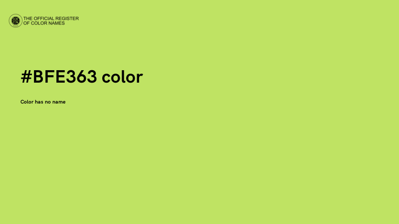 #BFE363 color image