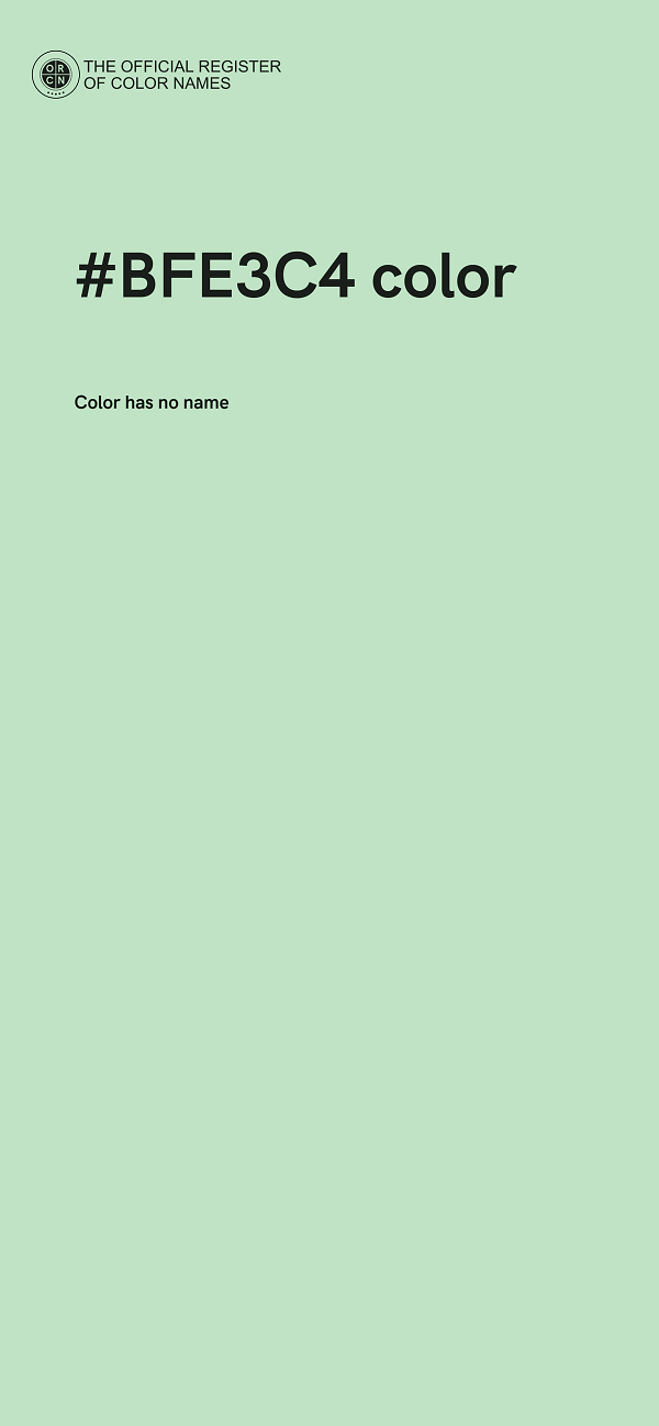 #BFE3C4 color image