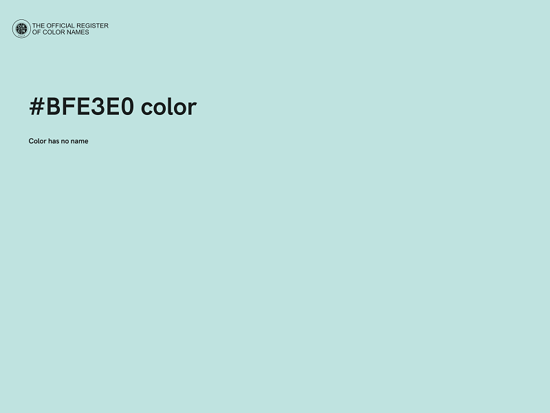 #BFE3E0 color image