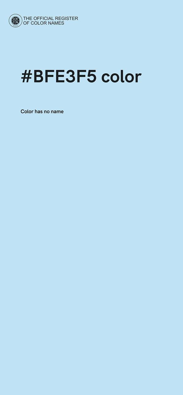#BFE3F5 color image