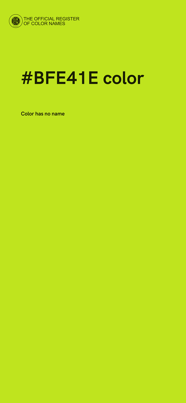 #BFE41E color image