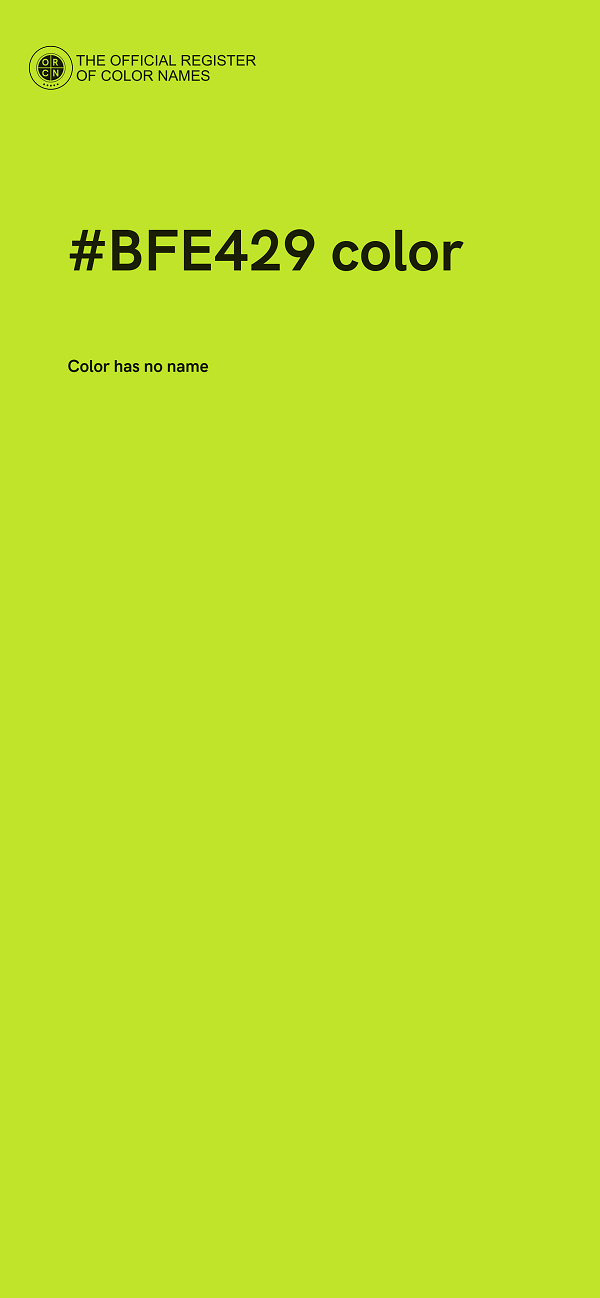 #BFE429 color image