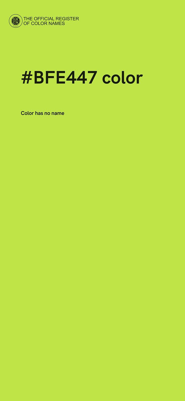 #BFE447 color image