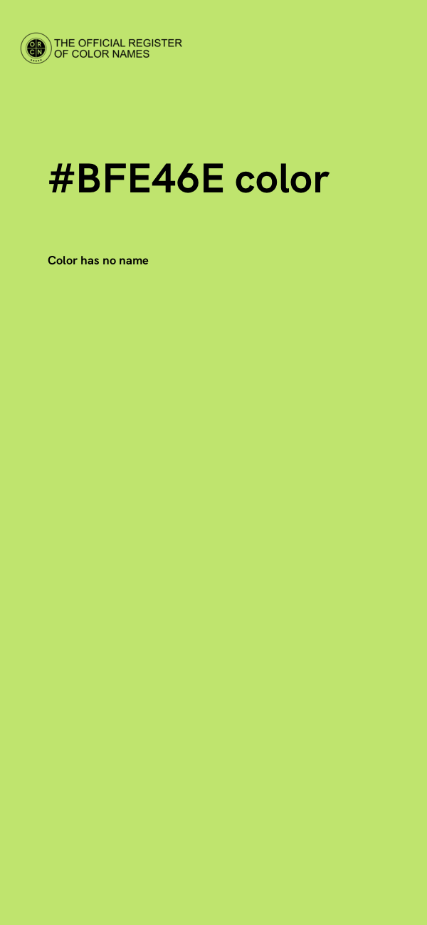 #BFE46E color image
