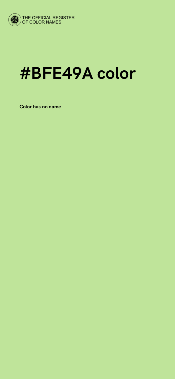#BFE49A color image
