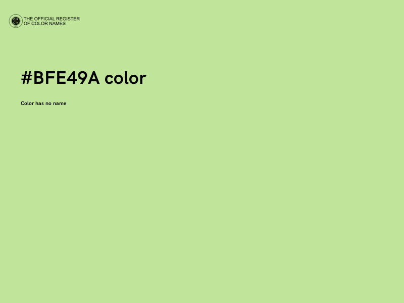 #BFE49A color image