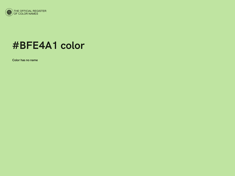 #BFE4A1 color image