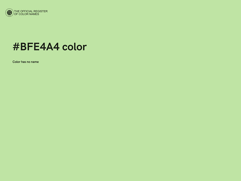 #BFE4A4 color image
