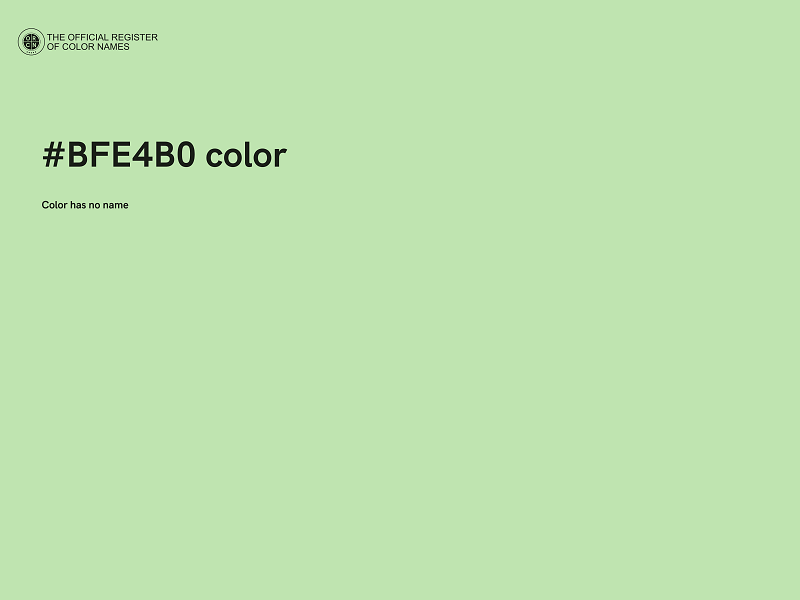 #BFE4B0 color image
