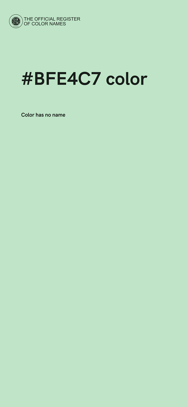 #BFE4C7 color image