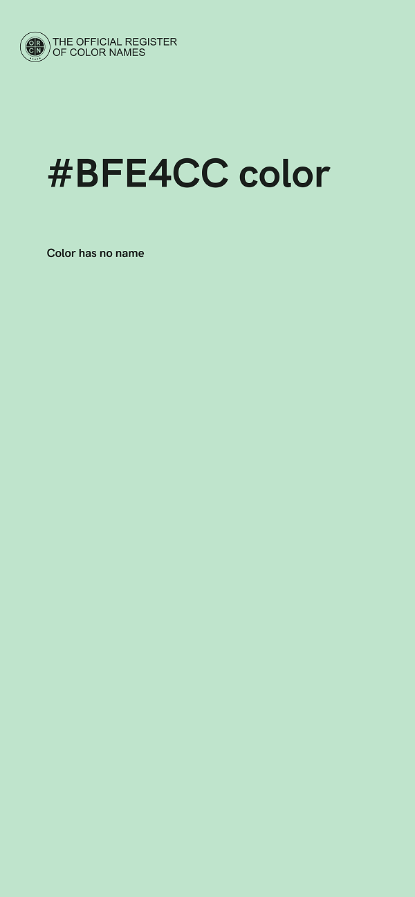 #BFE4CC color image