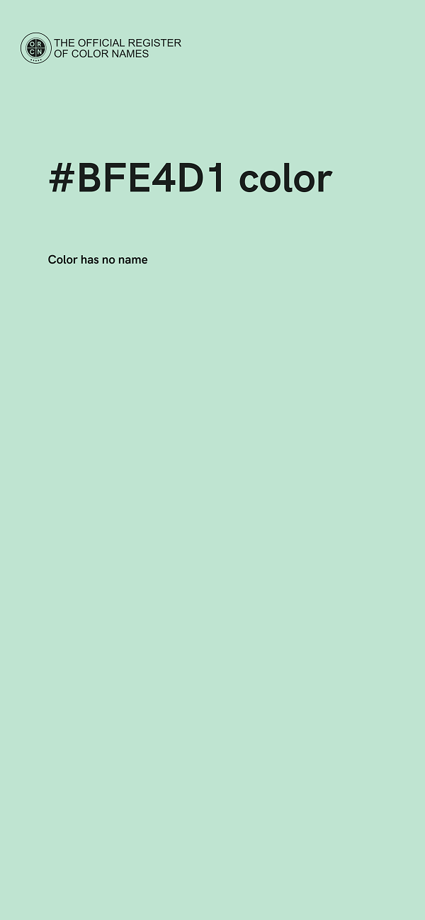 #BFE4D1 color image