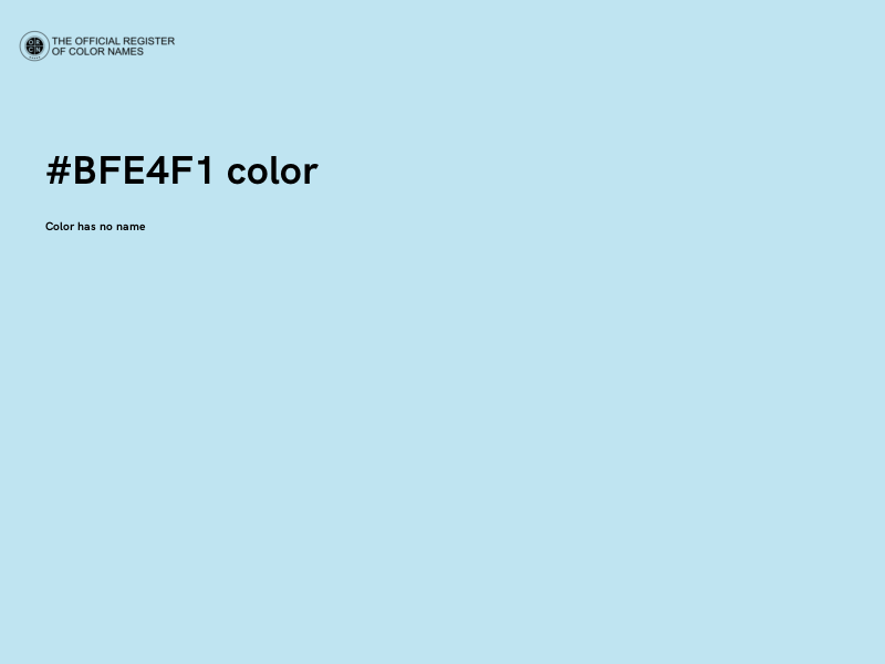 #BFE4F1 color image