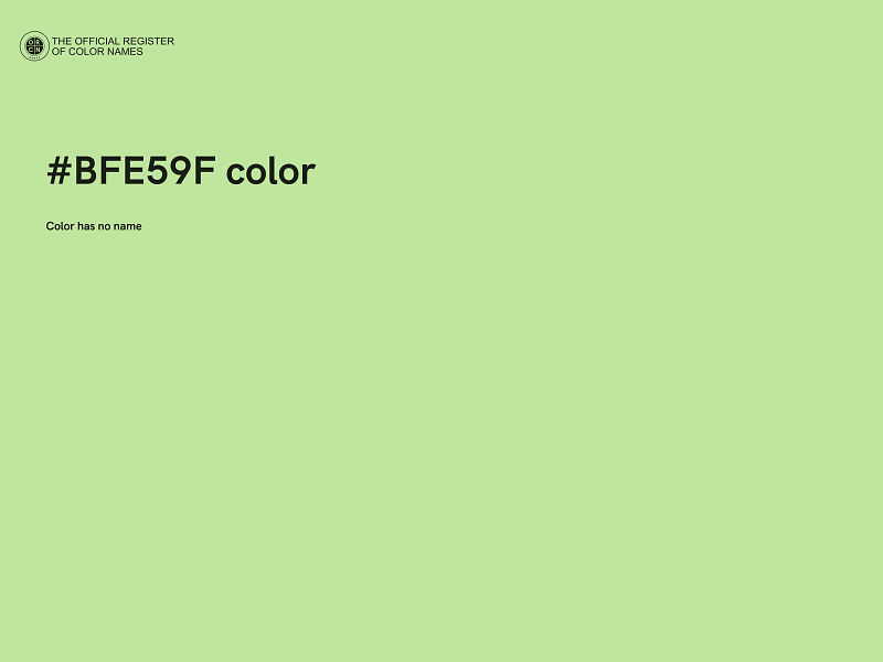 #BFE59F color image