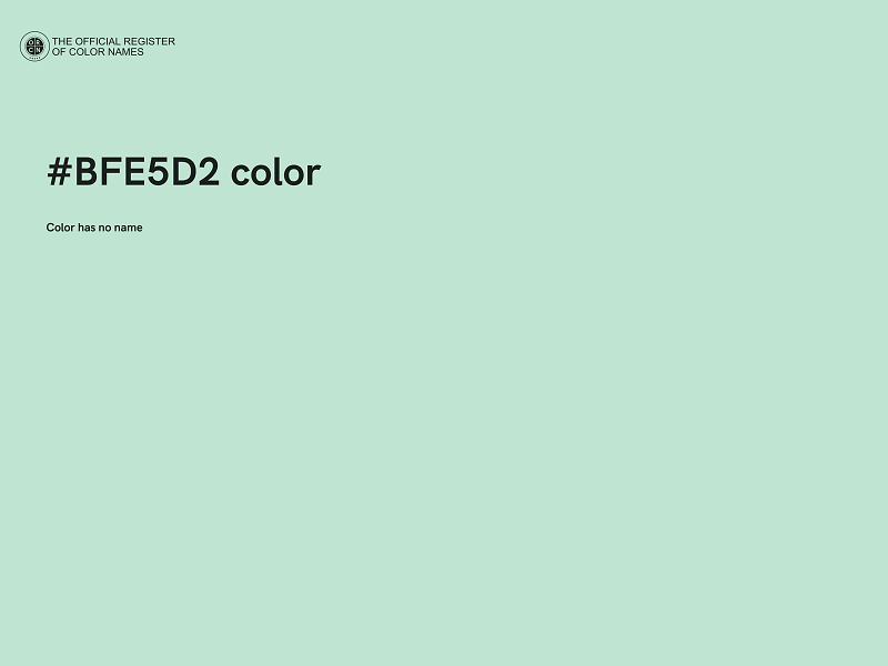 #BFE5D2 color image