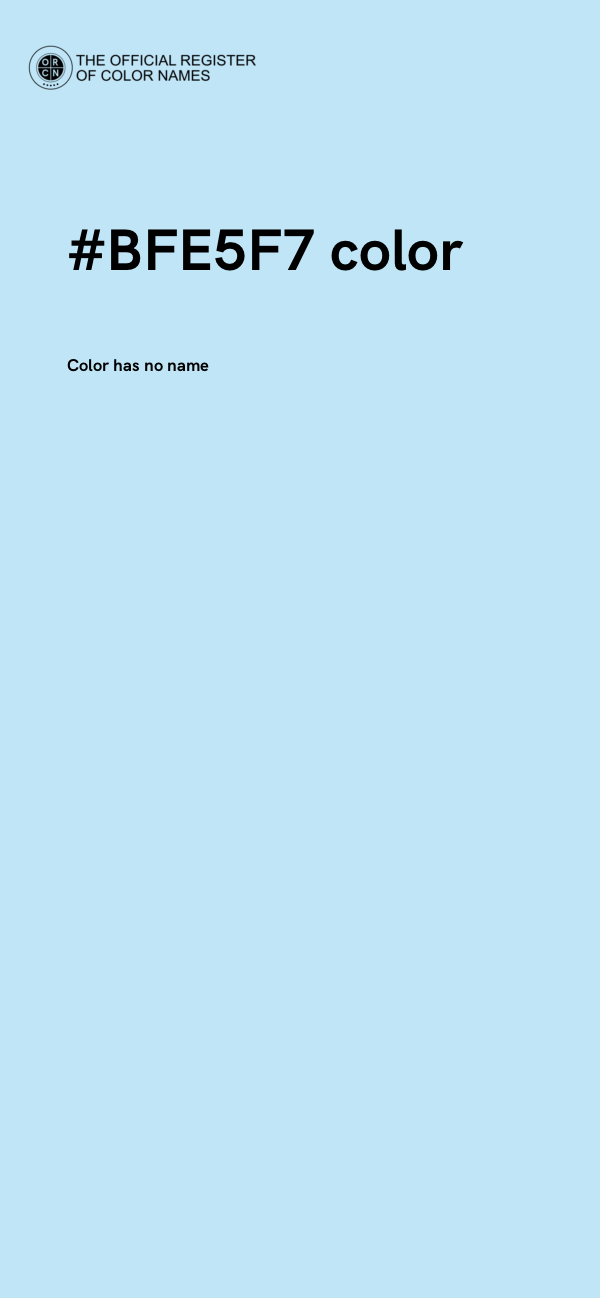 #BFE5F7 color image