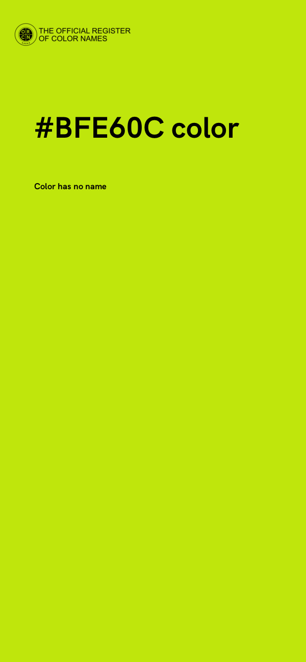 #BFE60C color image