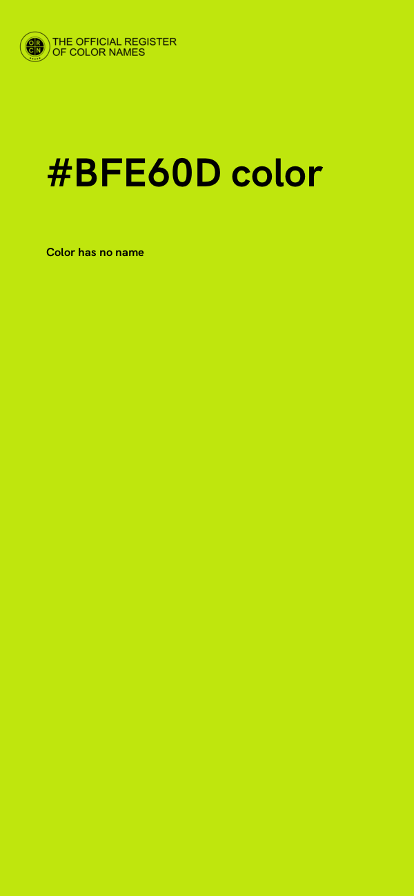 #BFE60D color image