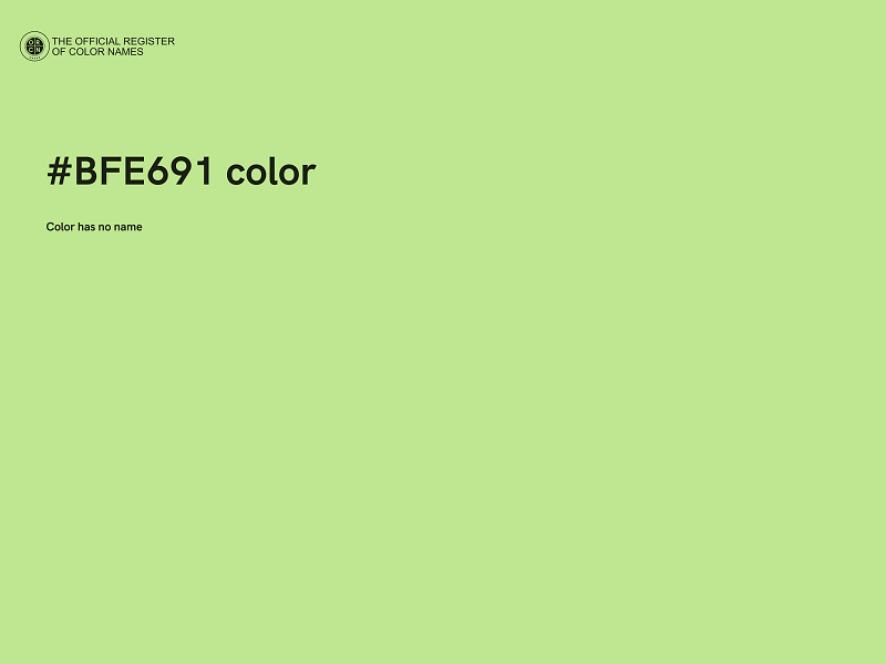 #BFE691 color image