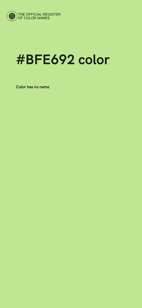 #BFE692 color image