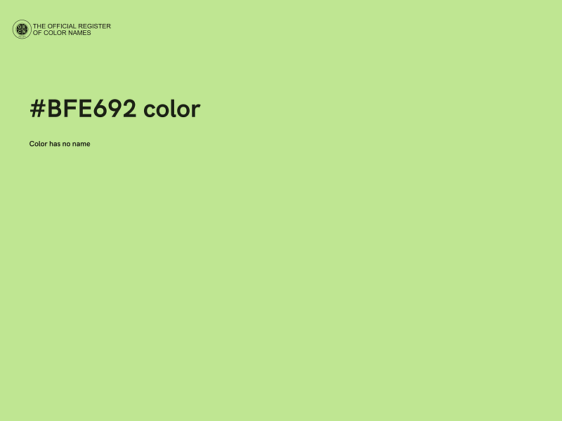 #BFE692 color image