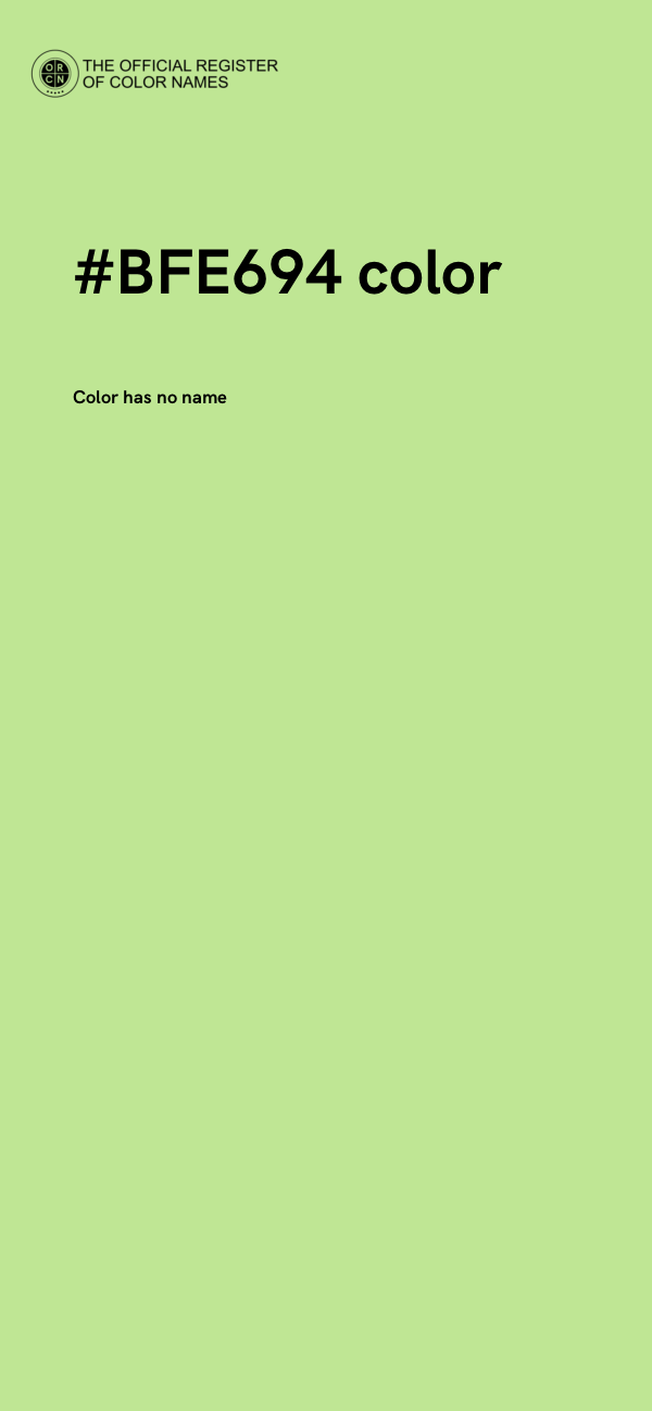 #BFE694 color image