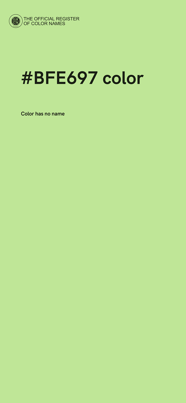 #BFE697 color image