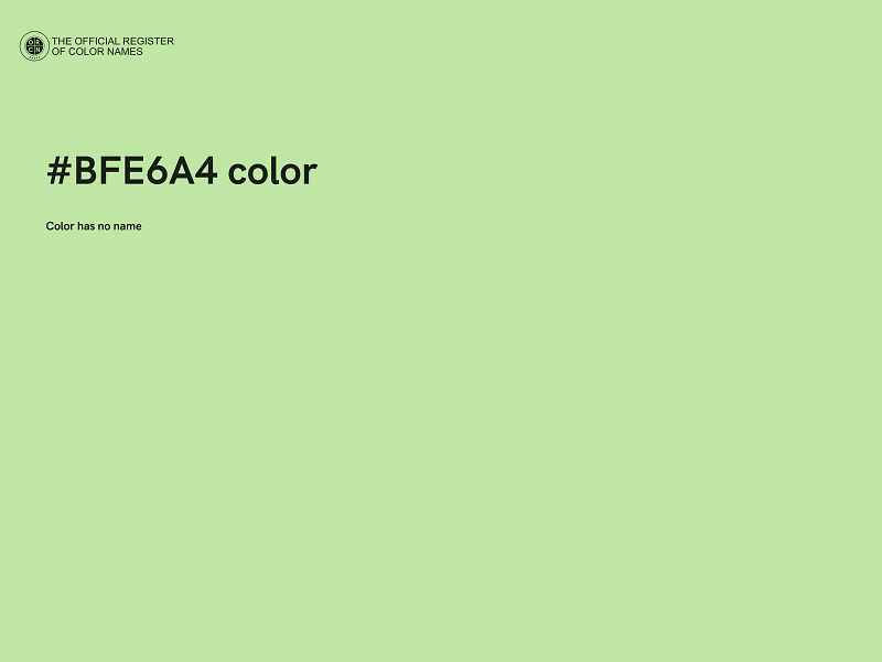 #BFE6A4 color image