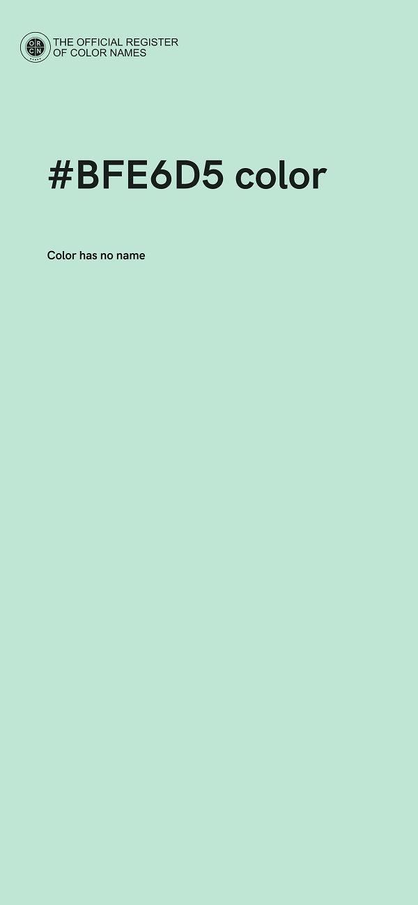 #BFE6D5 color image