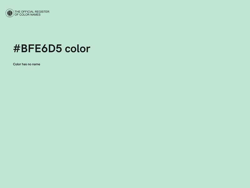 #BFE6D5 color image
