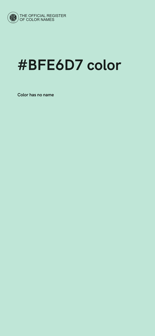 #BFE6D7 color image