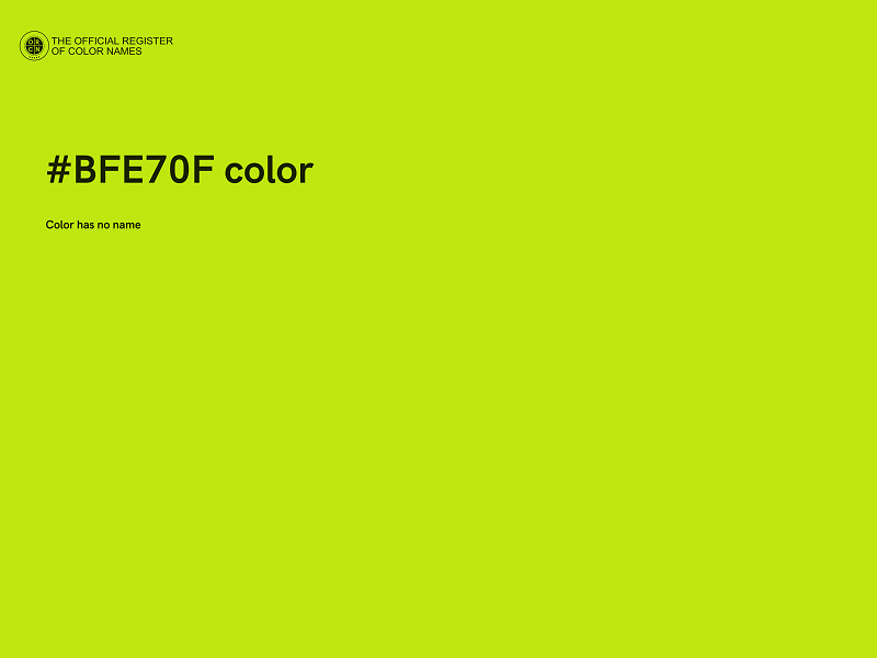 #BFE70F color image