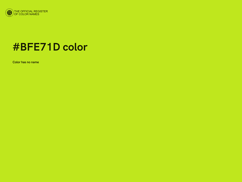 #BFE71D color image