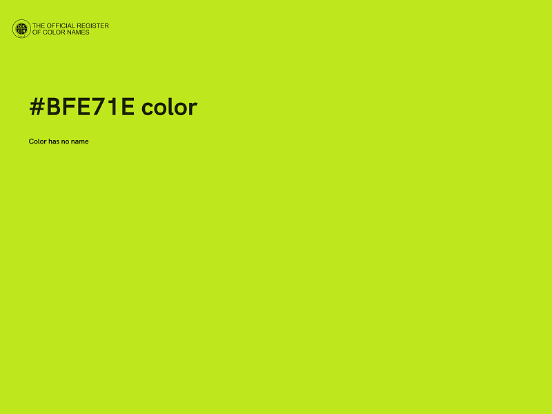 #BFE71E color image