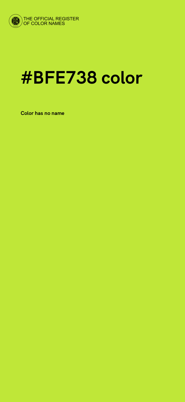 #BFE738 color image