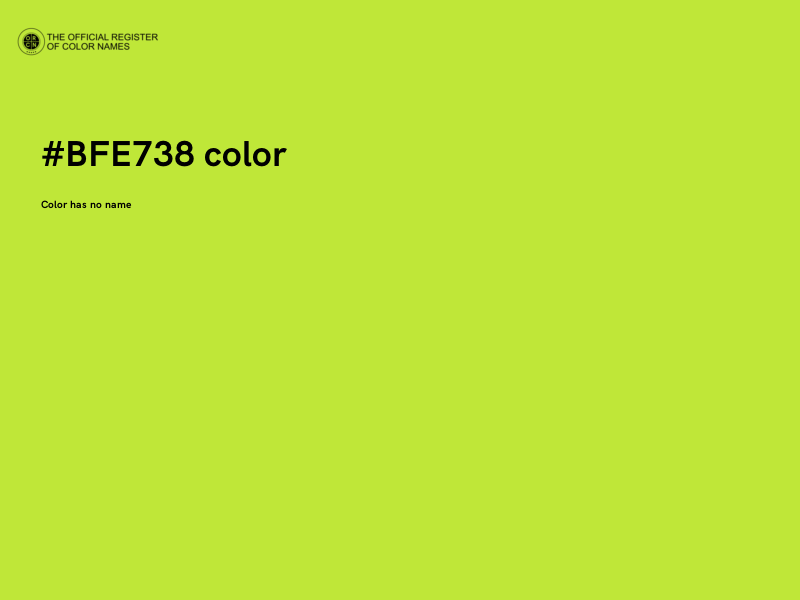 #BFE738 color image