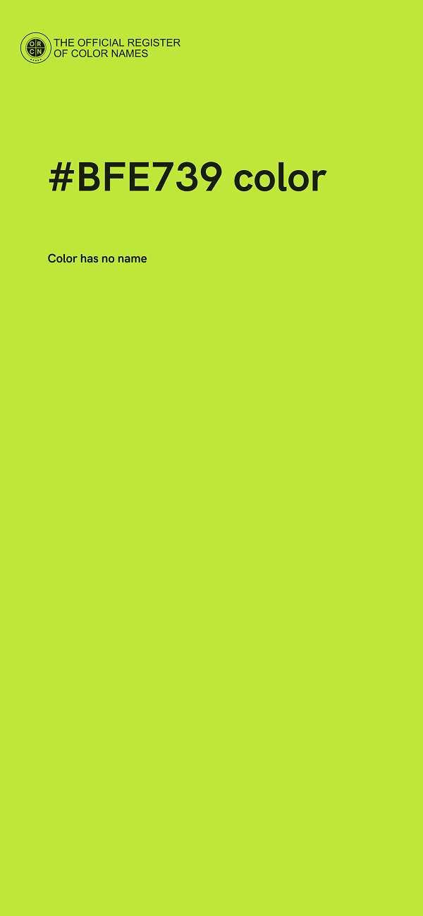#BFE739 color image