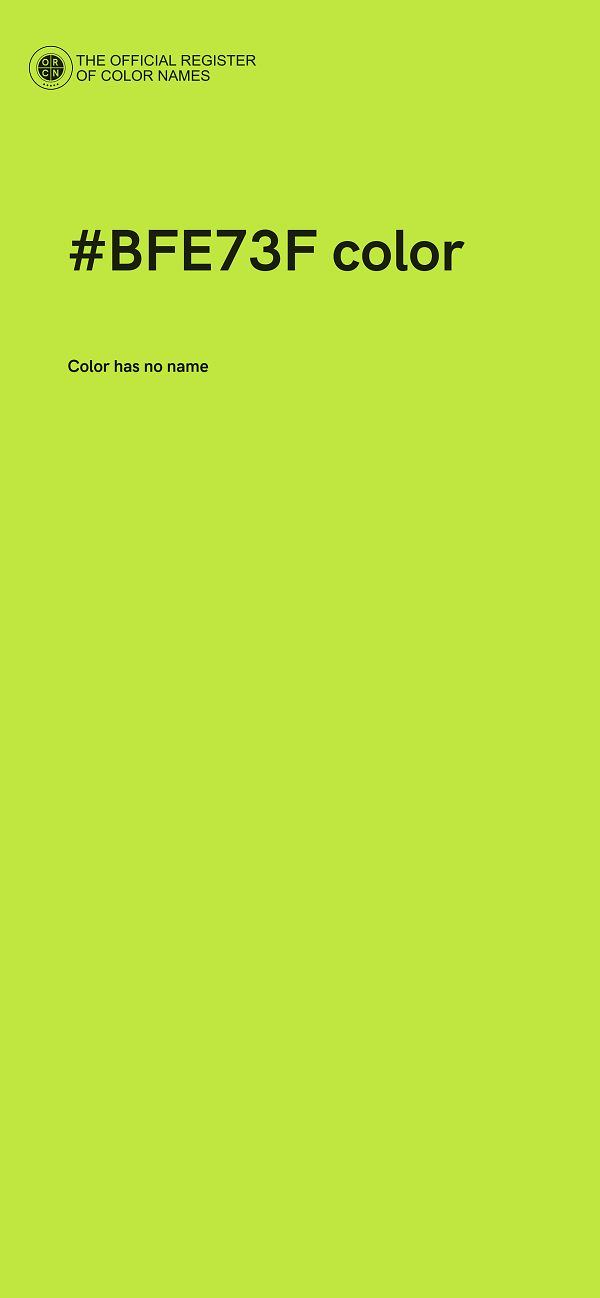 #BFE73F color image
